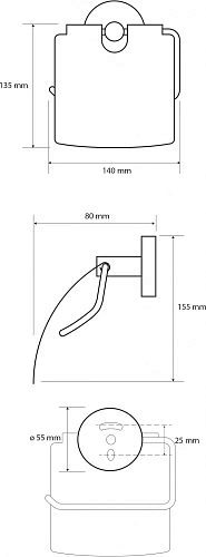 Держатель туалетной бумаги Bemeta DARK 104112010 Держатель туалетной бумаги Bemeta DARK 104112010
