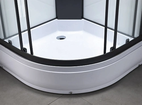 Душевая кабина Taliente с гидромассажем, 100x100x220см, четверть круга, профиль черный, прозрозрачно TA-100CB Душевая кабина Taliente с гидромассажем, 100x100x220см, четверть круга, профиль черный, прозрозрачно TA-100CB