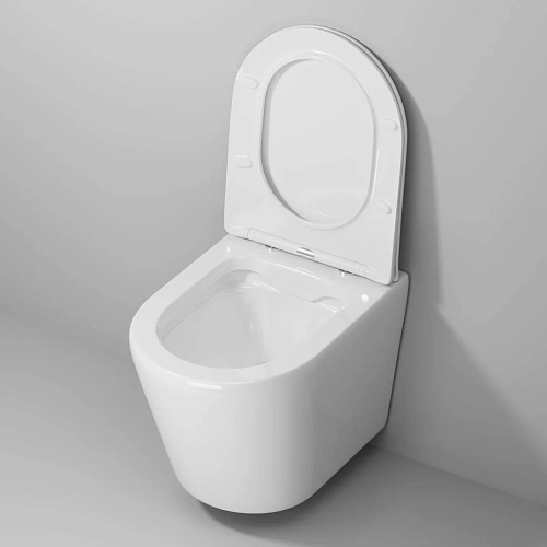 Унитаз подвесной GROSSMAN GR-4478S Fly 520x360x350 безободковый с тонкой крышкой Унитаз подвесной GROSSMAN GR-4478S Fly 520x360x350 безободковый с тонкой крышкой