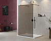 Картинка анонса товара «душевая перегородка cezares liberta-l-2-120-120-br-nero 120см стекло тонированное (бронза), профиль черный»