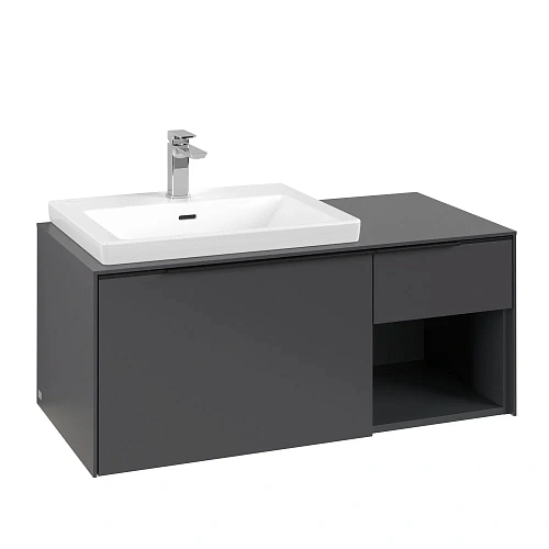 Тумба под раковину Villeroy & Boch Subway 3.0 с подсветкой Graphite / Graphite C572L1VR Тумба под раковину Villeroy & Boch Subway 3.0 с подсветкой Graphite / Graphite C572L1VR