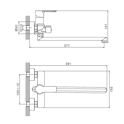 Смеситель для ванны Splenka S06.22, хром Смеситель для ванны Splenka S06.22, хром