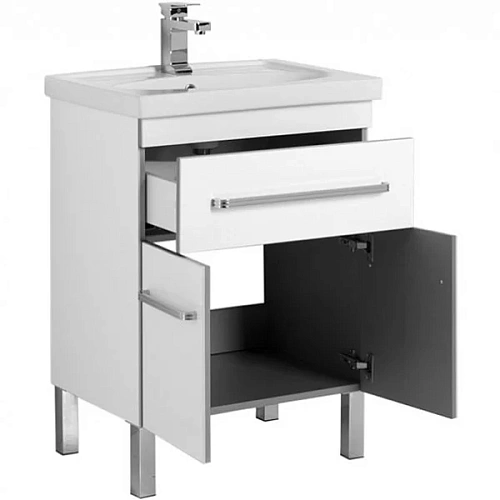 Комплект мебели Aquanet Сиена 60 белый (напольный 1 ящик 2 дверцы) 00196496 Комплект мебели Aquanet Сиена 60 белый (напольный 1 ящик 2 дверцы) 00196496