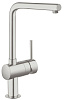 Картинка анонса товара «смеситель для кухни grohe minta с l-изливом, суперсталь (31375dc0)»