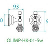 Крючок CEZARES OLIMP-HK золото 24 карат-Swarovski OLIMP-HK-03/24-Sw Крючок CEZARES OLIMP-HK золото 24 карат-Swarovski OLIMP-HK-03/24-Sw