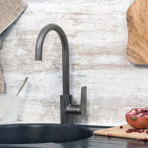 Смеситель для кухни WasserKRAFT Wiese 8407 оружейная сталь Смеситель для кухни WasserKRAFT Wiese 8407 оружейная сталь