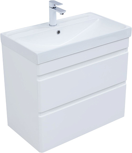 Тумба под раковину Aquanet Слим 70 00346048 белый сатин Тумба под раковину Aquanet Слим 70 00346048 белый сатин