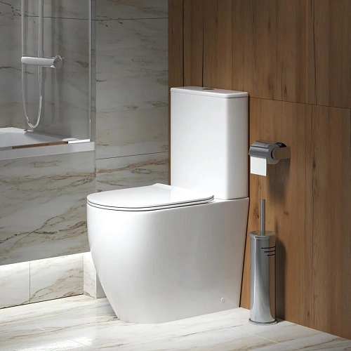 Унитаз напольный GROSSMAN GR-4473S Style 655x365x920 безободковый с высокой чашей 48 см с сиденьем Унитаз напольный GROSSMAN GR-4473S Style 655x365x920 безободковый с высокой чашей 48 см с сиденьем