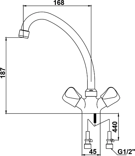 Смеситель для кухни Kaiser Delta 11093 Смеситель для кухни Kaiser Delta 11093