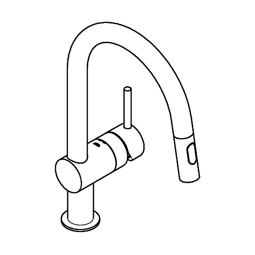 Смеситель для кухни GROHE Minta с выдвижным изливом, хром (32321002) Смеситель для кухни GROHE Minta с выдвижным изливом, хром (32321002)