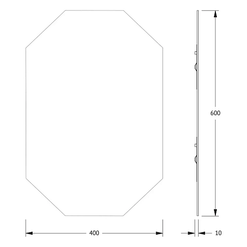 Зеркало Evoform Primary BY 0077 40х60 см со шлифованной кромкой Зеркало Evoform Primary BY 0077 40х60 см со шлифованной кромкой