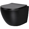 Унитаз подвесной Vincea Globo VT1-14SMB, матовый черный, ультратонкое сиденье soft-close Унитаз подвесной Vincea Globo VT1-14SMB, матовый черный, ультратонкое сиденье soft-close