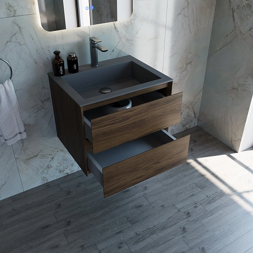 Тумба под раковину Vincea Luka 600 VMC-2L600CO подвесная, С.Oak Тумба под раковину Vincea Luka 600 VMC-2L600CO подвесная, С.Oak