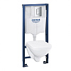 Картинка анонса товара «комплект инсталляции grohe solido 39467000 с подвесным унитазом, крышкой и панелью смыва»