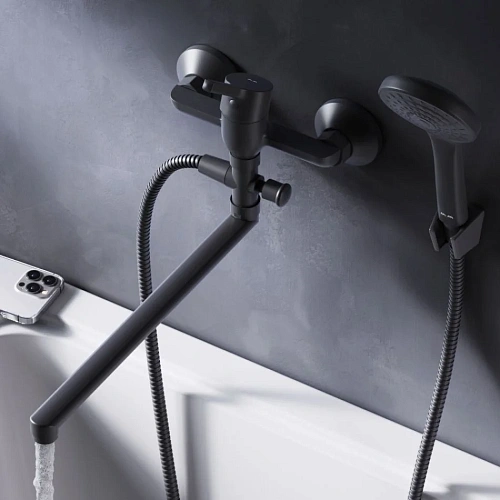 Смеситель для ванны AM.PM X-Joy S F85B90122 черный Смеситель для ванны AM.PM X-Joy S F85B90122 черный