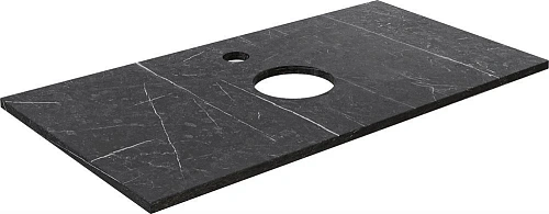 Комплект мебели DIWO Элиста 100 чёрный мрамор, с раковиной Moduo 50 Square 555740 Комплект мебели DIWO Элиста 100 чёрный мрамор, с раковиной Moduo 50 Square 555740