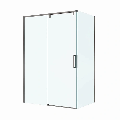 Душевой уголок BelBagno SOFT_CLOSE-1-AH-1-140/90-C-GM 140x90 см, профиль оружейная сталь, стекло прозрачное Душевой уголок BelBagno SOFT_CLOSE-1-AH-1-140/90-C-GM 140x90 см, профиль оружейная сталь, стекло прозрачное