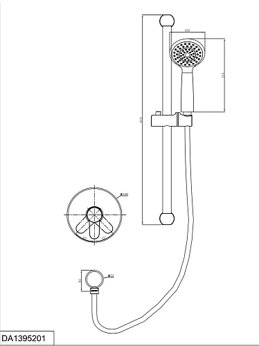 Душевой гарнитур D&K Marx Rhein DA1395201 Душевой гарнитур D&K Marx Rhein DA1395201