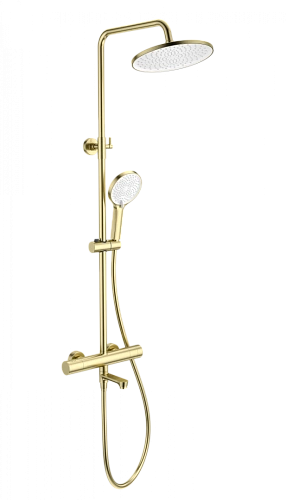 Душевая система Wonzon & Woghand с термостатом, брашированное золото (WW-B3069-BG) Душевая система Wonzon & Woghand с термостатом, брашированное золото (WW-B3069-BG)