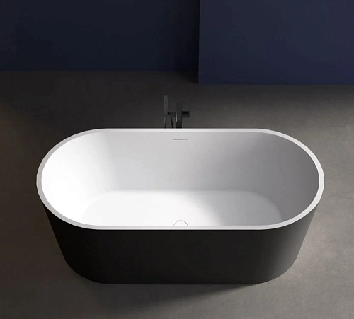 Ванна отдельностоящая ABBER AB9209MB 170x80 универсальная, черная матовая, акриловая Ванна отдельностоящая ABBER AB9209MB 170x80 универсальная, черная матовая, акриловая