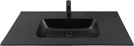 Раковина Aquanet Flat 100 черная матовая 00329257 Раковина Aquanet Flat 100 черная матовая 00329257