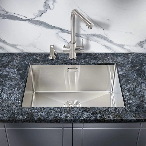 Кухонная мойка Milacio Denia 58 Steel (MC.77450) сталь нержавеющая Кухонная мойка Milacio Denia 58 Steel (MC.77450) сталь нержавеющая