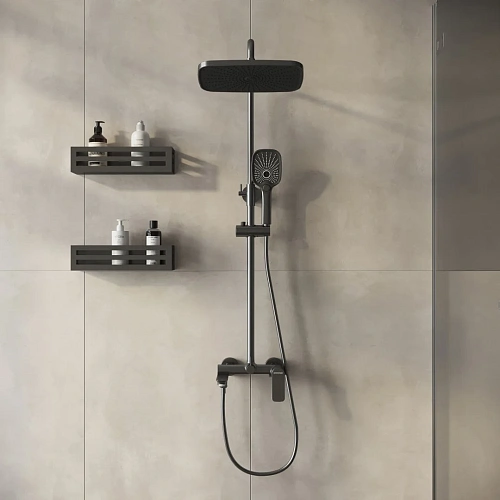 Душевая система GROSSMAN Advans 500.K35.09.420 графит сатиновый Душевая система GROSSMAN Advans 500.K35.09.420 графит сатиновый