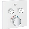 Смеситель для душа GROHE Grohtherm SmartControl на 2 выхода, белая луна (29156LS0) внешняя часть тер Смеситель для душа GROHE Grohtherm SmartControl на 2 выхода, белая луна (29156LS0) внешняя часть тер