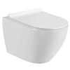 Унитаз подвесной CeramaLux 2197 белый с крышкой микролифт Унитаз подвесной CeramaLux 2197 белый с крышкой микролифт
