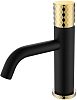 Картинка анонса товара «смеситель для раковины boheme stick black diamond gold 121-bg»