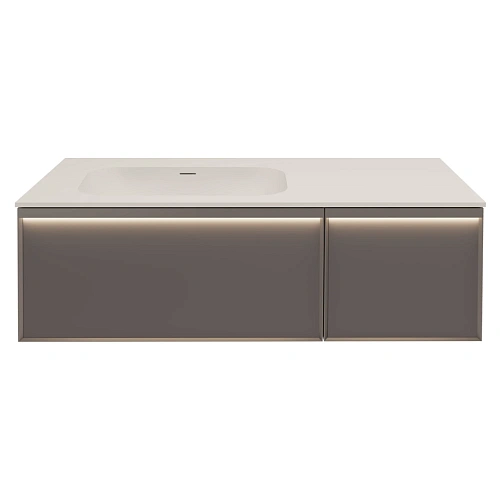 Тумба под раковину Vincea Elise 1200 VMC-4EL120MG-L подвесная, серый матовый Тумба под раковину Vincea Elise 1200 VMC-4EL120MG-L подвесная, серый матовый