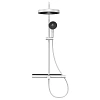 Душевая система AQUAme AQM8010W верхний душ 300мм, ручной душ 3 режима, излив, белый