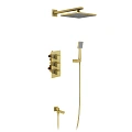 Душевая система Timo Tetra-thermo SX-0199/17SM встраиваемая с термостатом золото матовое Душевая система Timo Tetra-thermo SX-0199/17SM встраиваемая с термостатом золото матовое