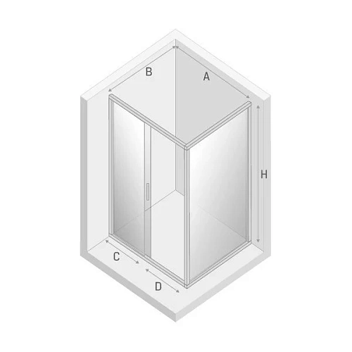 Душевой уголок NEW TRENDY NEW CORRINA 100x90x195 D-0089A/D-0079B (хром) Душевой уголок NEW TRENDY NEW CORRINA 100x90x195 D-0089A/D-0079B (хром)