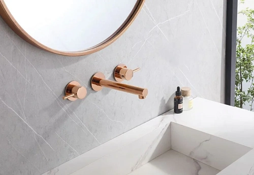 Смеситель для раковины ABBER Emotion AF88121RG скрытого монтажа розовое золото Смеситель для раковины ABBER Emotion AF88121RG скрытого монтажа розовое золото