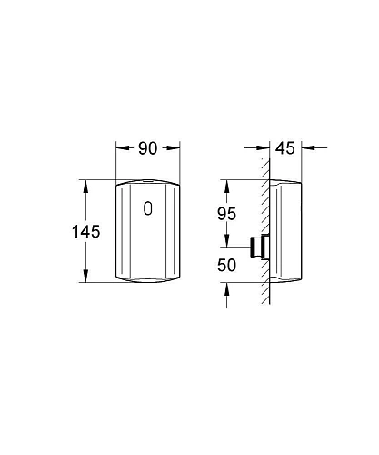 Клавиша смыва для писсуара GROHE Tectron 505 (1 режим смыва), хром (37751001) инфракрасная Клавиша смыва для писсуара GROHE Tectron 505 (1 режим смыва), хром (37751001) инфракрасная