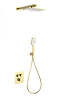 Душевая система Wonzon &amp; Woghand с термостатом, встраиваемая, брашированное золото (WW-B4003-BG)