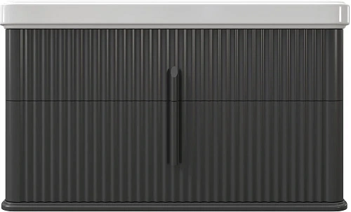 Комплект мебели STWORKI Молде 95 антрацит, с сифоном 579374 Комплект мебели STWORKI Молде 95 антрацит, с сифоном 579374