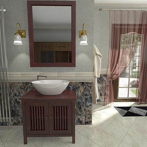 Тумба с раковиной Orange Capri OCN-75TU+RA напольная, орех Тумба с раковиной Orange Capri OCN-75TU+RA напольная, орех