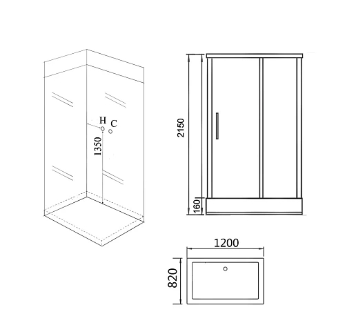 Душевая кабина GROSSMAN GR167 (80x120x215) Душевая кабина GROSSMAN GR167 (80x120x215)