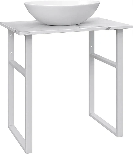 Консоль с раковиной DIWO Элиста 80 белый мрамор, Moduo 55 Leaf 555090 Консоль с раковиной DIWO Элиста 80 белый мрамор, Moduo 55 Leaf 555090