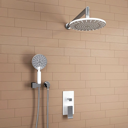 Душевая система WasserKRAFT A16067WHITE встраиваемая белый/хром Душевая система WasserKRAFT A16067WHITE встраиваемая белый/хром