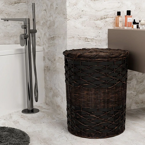 Корзина для белья WasserKRAFT Bever WB-240-L коричневый Корзина для белья WasserKRAFT Bever WB-240-L коричневый