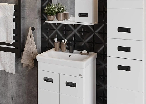 Тумба под раковину Onika БАЛТИКА-КВАДРО Black 60.11 106139 Тумба под раковину Onika БАЛТИКА-КВАДРО Black 60.11 106139