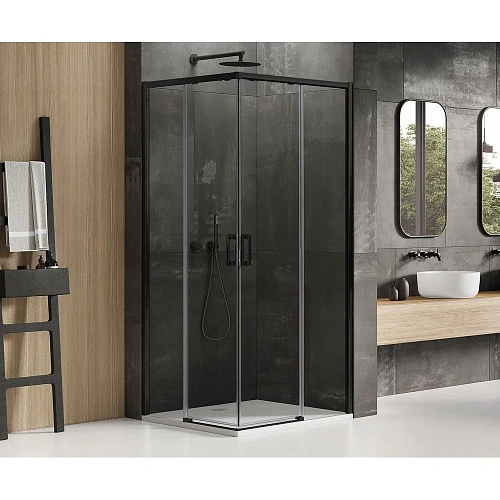 Душевой уголок NEW TRENDY PRIME BLACK 80x120x200 D-0312A/D-0321A (черный) Душевой уголок NEW TRENDY PRIME BLACK 80x120x200 D-0312A/D-0321A (черный)