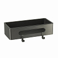 Полка Lemark SHELF LINE с крючками, графит/вставка-пластик графит 9776045 Полка Lemark SHELF LINE с крючками, графит/вставка-пластик графит 9776045