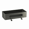 Полка Lemark SHELF LINE с крючками, графит/вставка-пластик графит 9776045 Полка Lemark SHELF LINE с крючками, графит/вставка-пластик графит 9776045