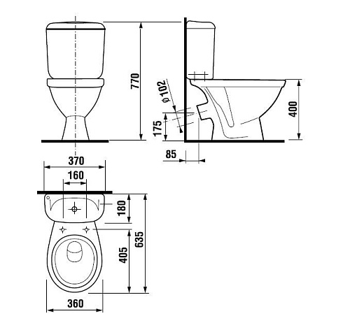 Унитаз напольный Jika Lyra компакт с косым выпуском 8.2423.4.000.242.9 без сиденья Унитаз напольный Jika Lyra компакт с косым выпуском 8.2423.4.000.242.9 без сиденья