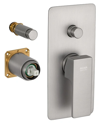 Смеситель для душа Remer Absolute AU09KBNPO, никель матовый брашированный Смеситель для душа Remer Absolute AU09KBNPO, никель матовый брашированный