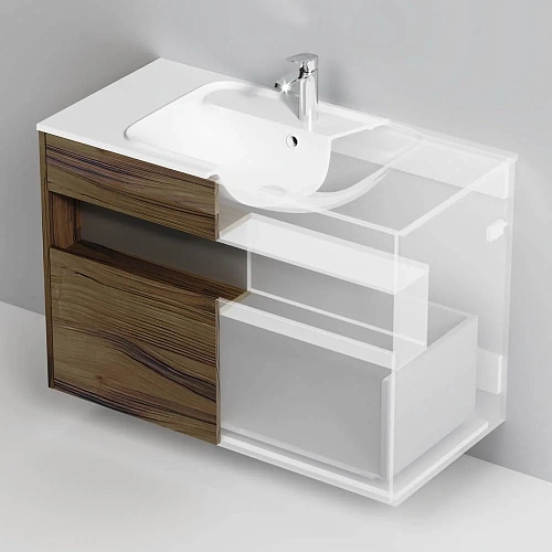 Тумба под раковину AM.PM Func M8FFUX1001OF pull-out, 100 см универсальная, дерево текстурированное Тумба под раковину AM.PM Func M8FFUX1001OF pull-out, 100 см универсальная, дерево текстурированное